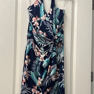 Tommy Bahama One Shoulder Navy Floral Dress